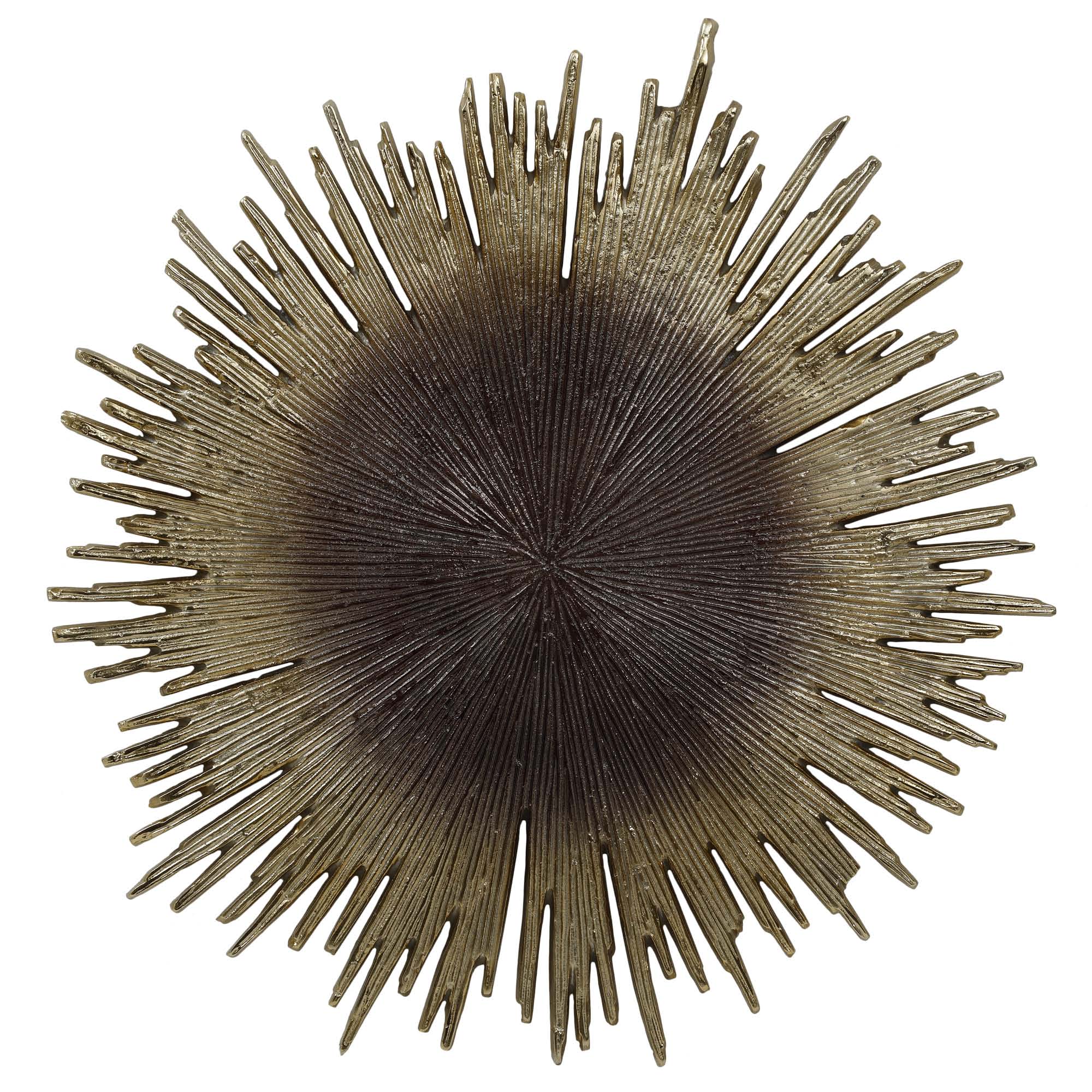 PTMD Zenar Wanddecoratie - H2 x Ø76 cm - Ijzer - Goudbruin