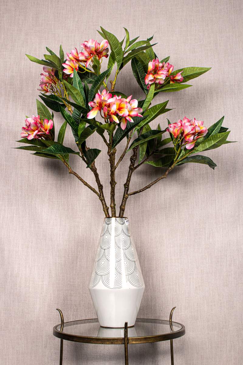 PTMD Plumeria Kunstbloem - 72 x 25 x 110 cm  - Kunststof - Roze