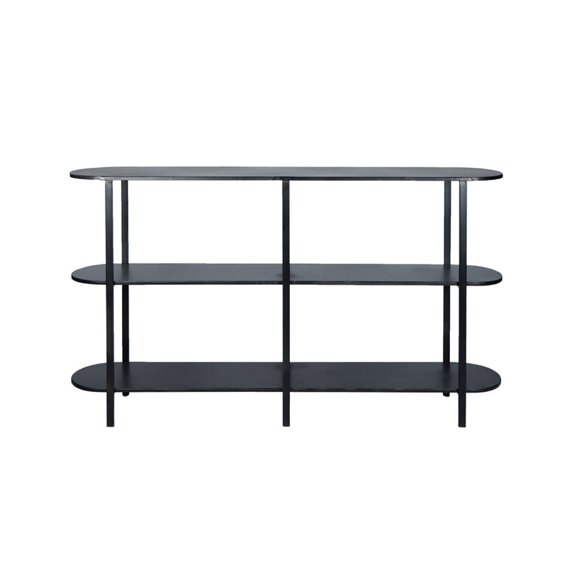 PTMD Sophisticated Sidetable - 160 x 31 x 90,5 cm  - Metaal - Zwart