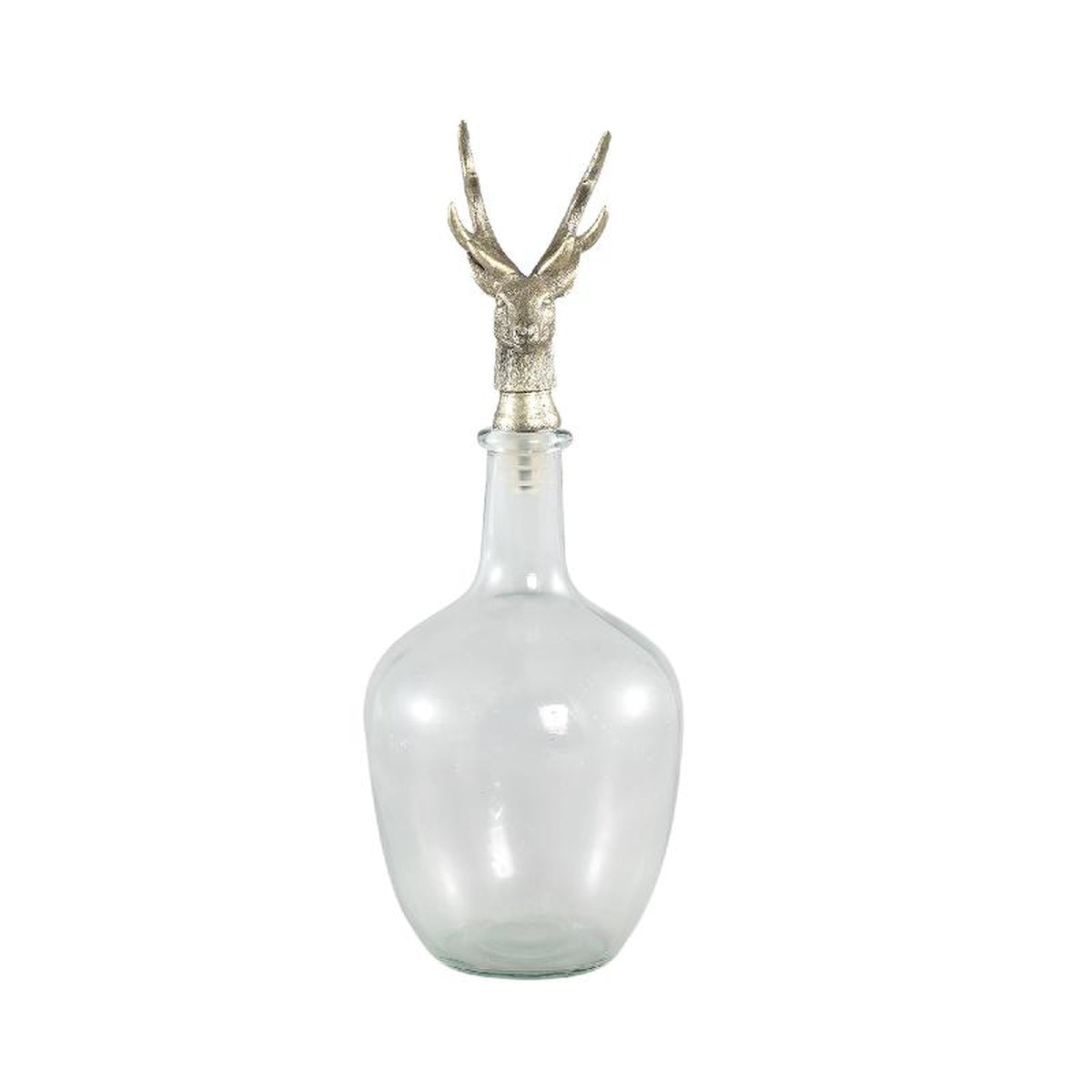 PTMD Ymon Karaf Rendier - H38 x Ø15 cm - Glas - Goud