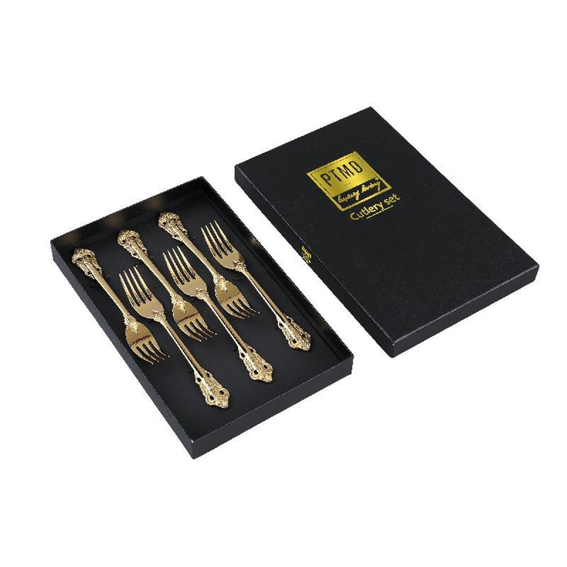 PTMD Vorken Cadeaubox - RVS - Titanium Goud - 6 Stuks