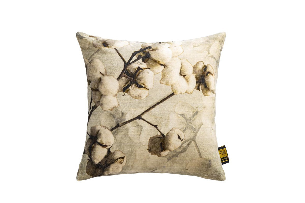 PTMD Jash Sierkussen - 45 x 10 x 45 cm - Fluweel - Grijs