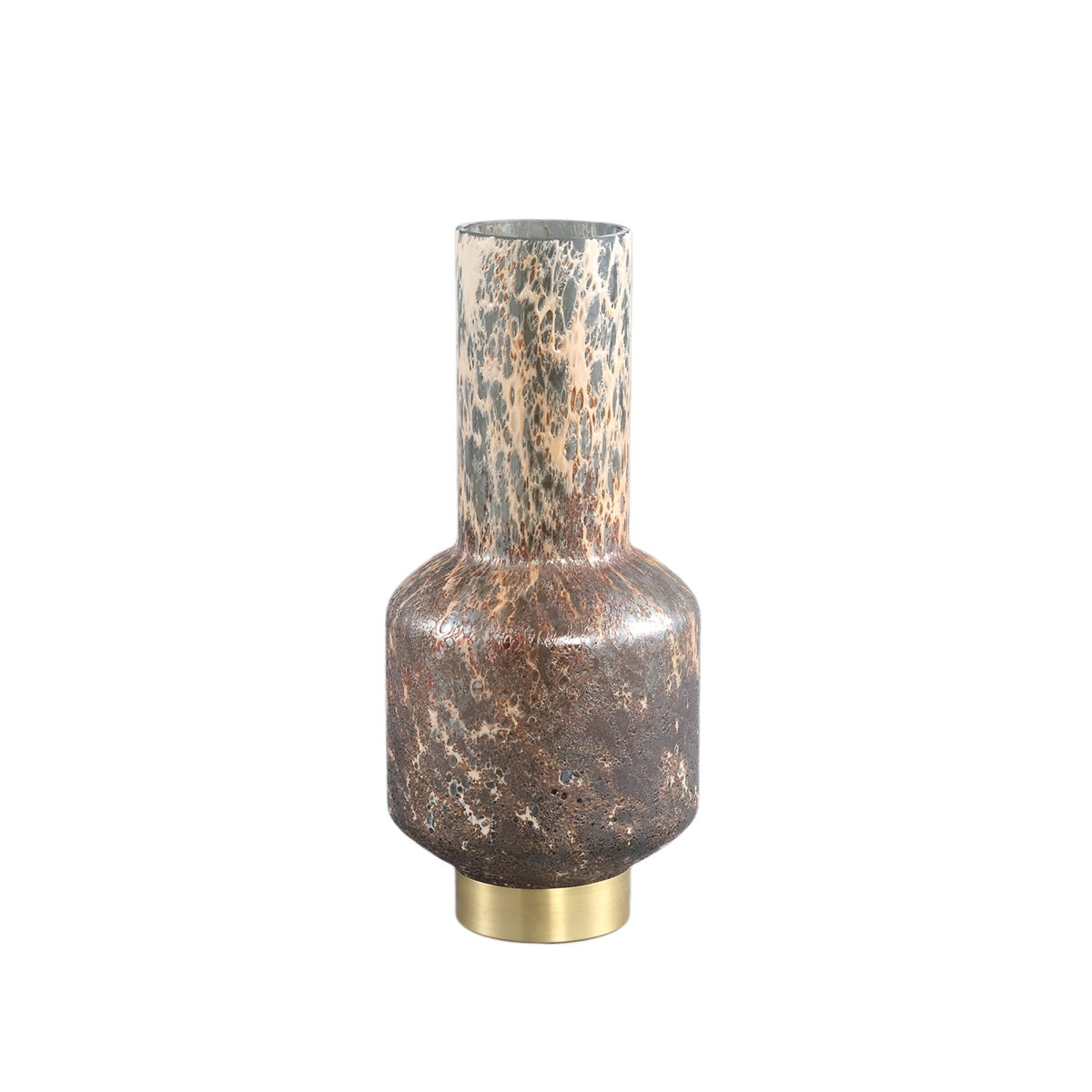 PTMD Madelin Vaas - 14,5 x 14,5 x 32 cm  - Glas - Bruin