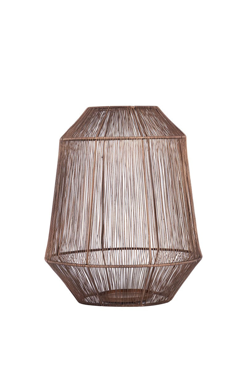 PTMD Justy Windlicht - 26 x 26 x 32 cm - Ijzer - Koper