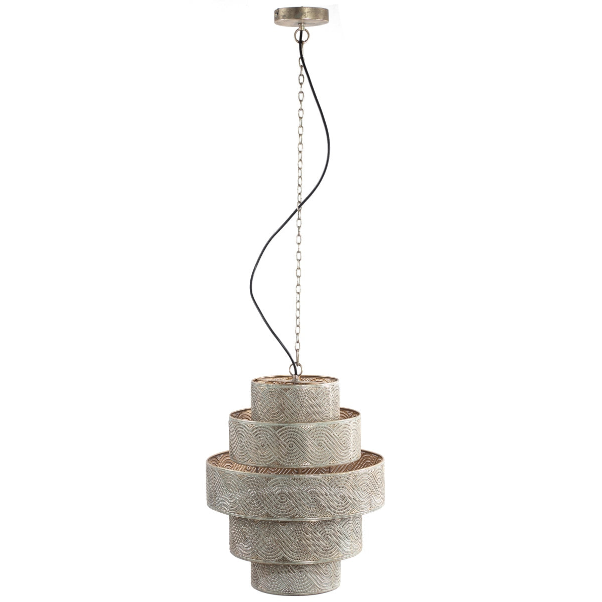 PTMD Narinde Hanglamp - 40 x 40 x 50 cm - Ijzer - Goud