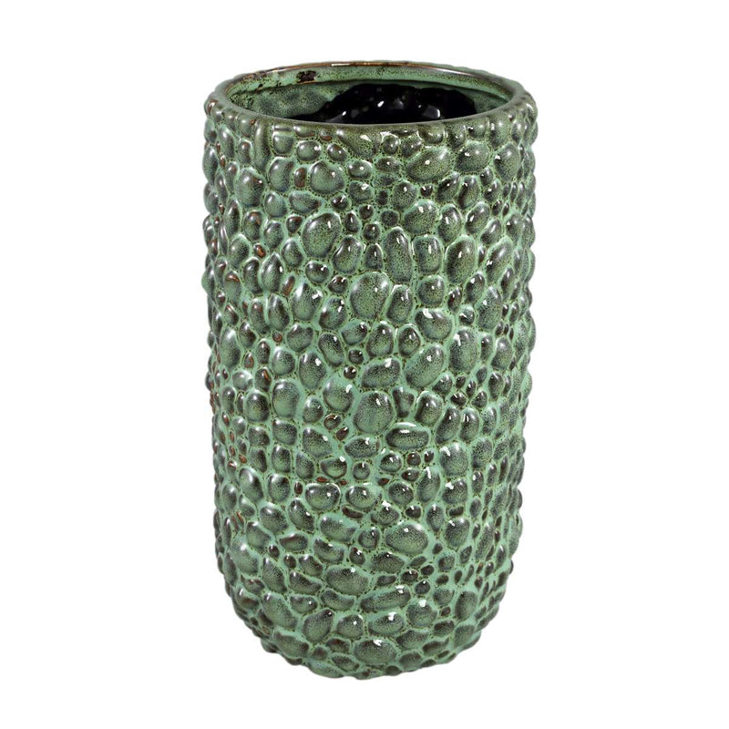 PTMD Danillo Bloempot - 17 x 17 x 30 cm - Keramiek - Groen