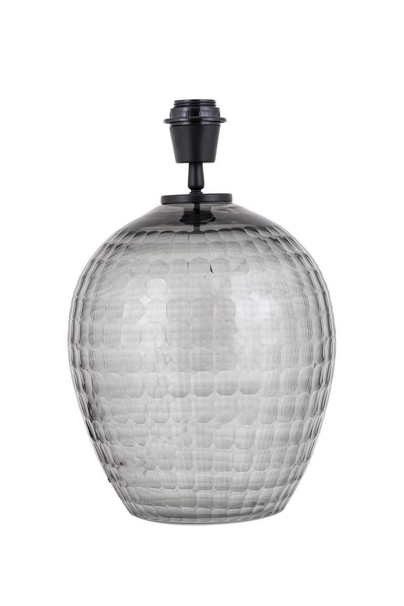 PTMD Mexim Hanglamp - 24 x 24 x 40 cm - Glas - Grijs
