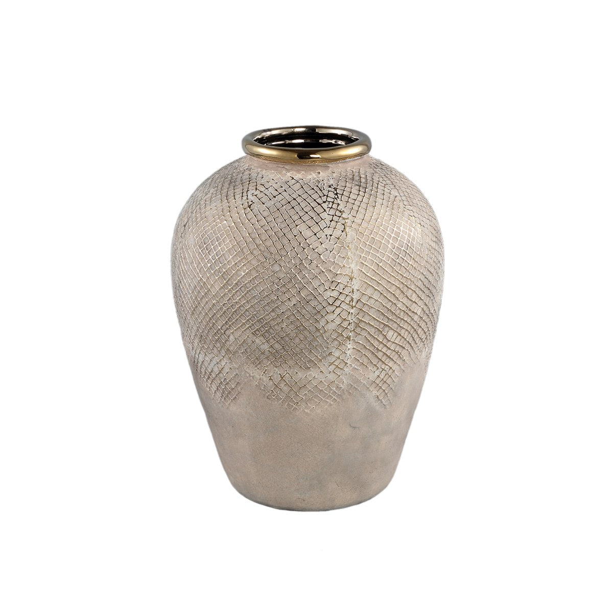 PTMD Astleigh Bloempot - 22 x 22 x 29 cm - Keramiek - Goud