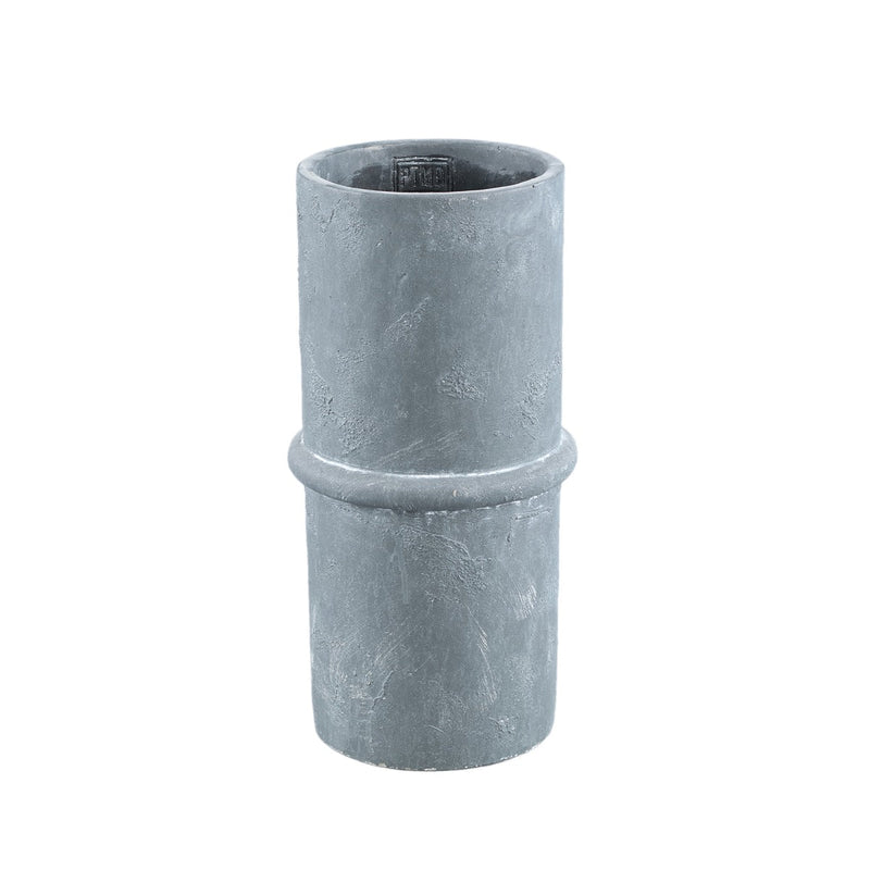 PTMD Werix Bloempot - 15 x 15 x 30 cm - Cement - Zwart