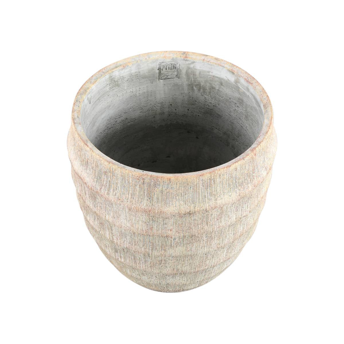 PTMD Sary Bloempot - 40 x 40 x 40 cm  - Cement - Créme