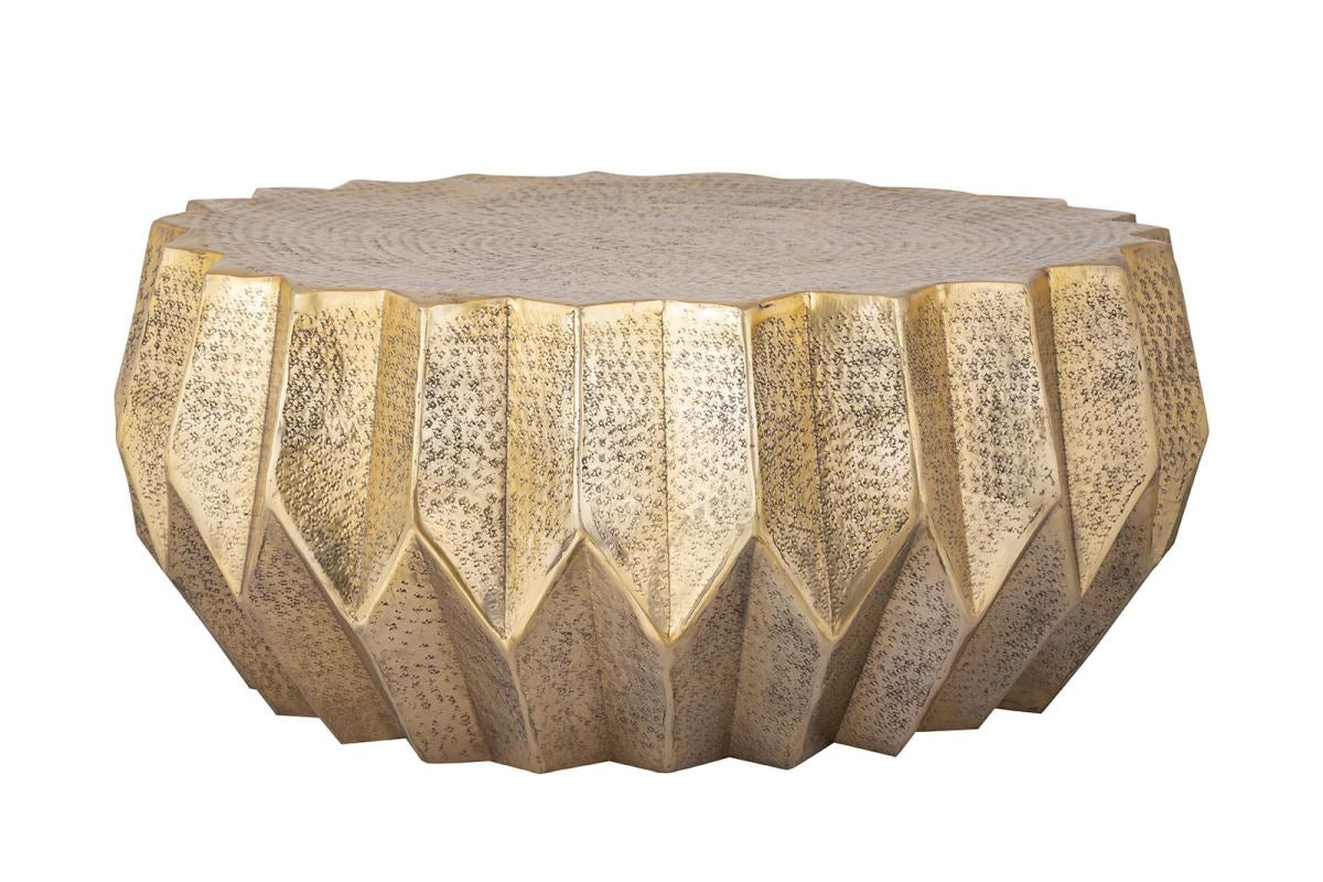 PTMD Viya Salontafel - 96 x 96 x 39 cm - Aluminium - Goud