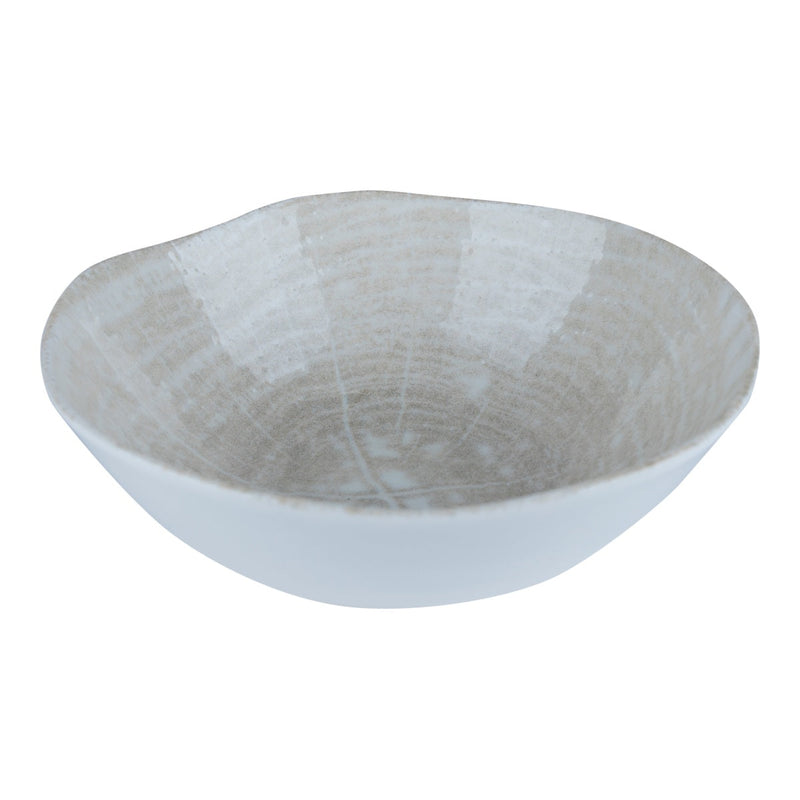 PTMD Mavry Schaal - 16 x 16 x 4 cm - Porselein - Creme