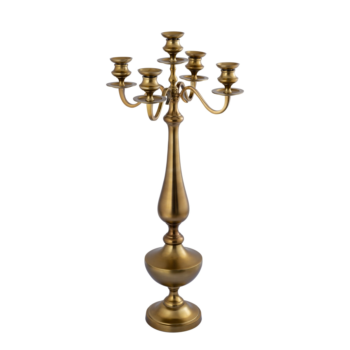 PTMD Manuelle Kandelaar - 49x49x104 cm - Aluminium - Goud