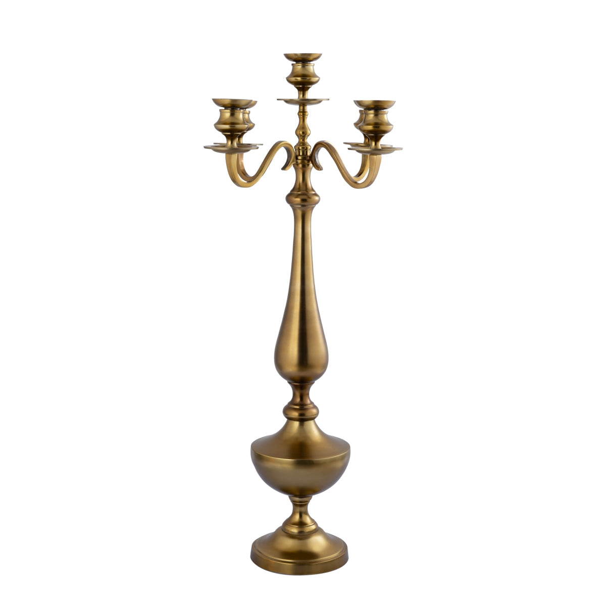 PTMD Manuelle Kandelaar - 49x49x104 cm - Aluminium - Goud