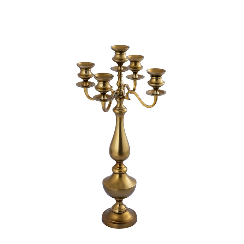 PTMD Manuelle Kandelaar - 39x39x77 cm - Aluminium - Goud