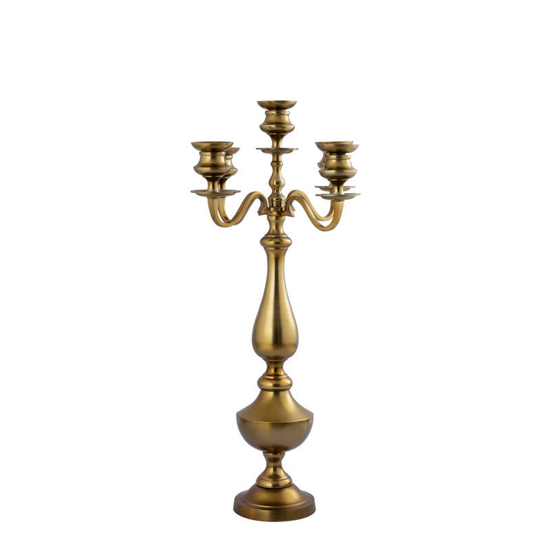 PTMD Manuelle Kandelaar - 39x39x77 cm - Aluminium - Goud