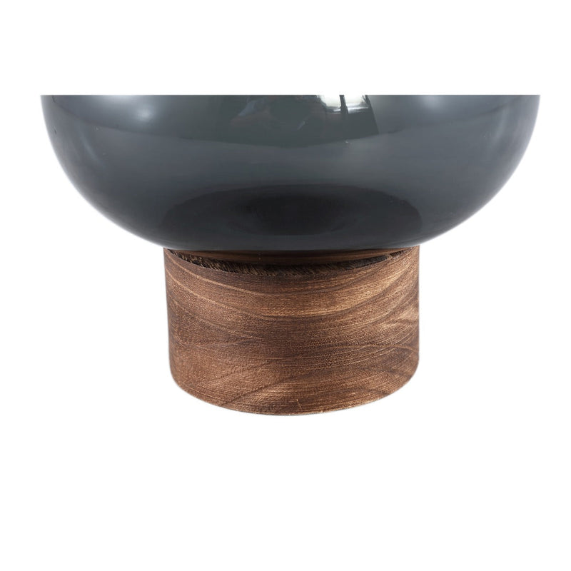 PTMD Fleure Vaas - 19x19x18 cm - Glas - Grijs