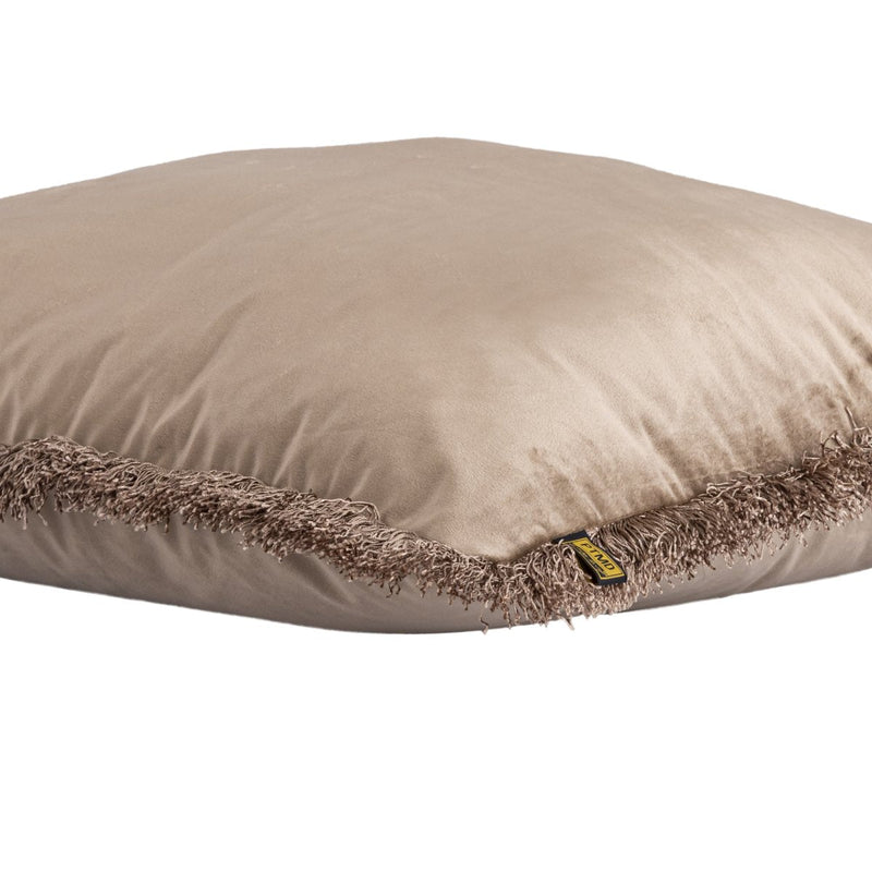 PTMD Nous Sierkussen - 60x3x60 cm - Fluweel - Taupe