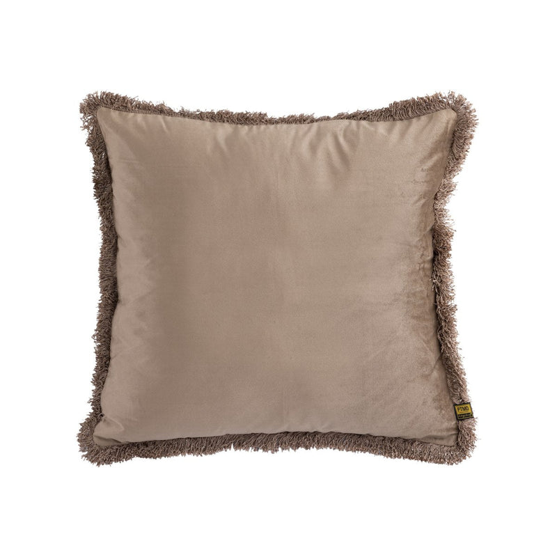 PTMD Nous Sierkussen - 60x3x60 cm - Fluweel - Taupe