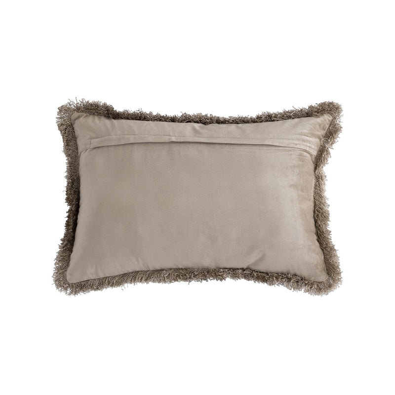 PTMD Nous Sierkussen - 60x3x40 cm - Fluweel - Beige