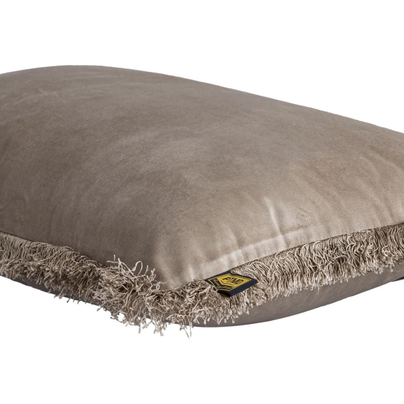 PTMD Nous Sierkussen - 60x3x40 cm - Fluweel - Beige