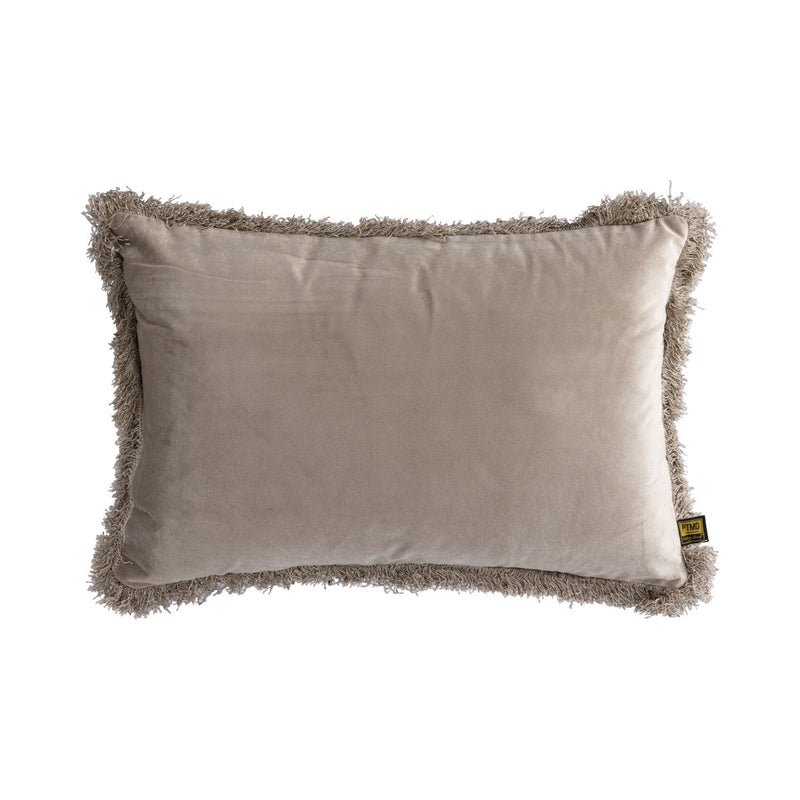 PTMD Nous Sierkussen - 60x3x40 cm - Fluweel - Beige