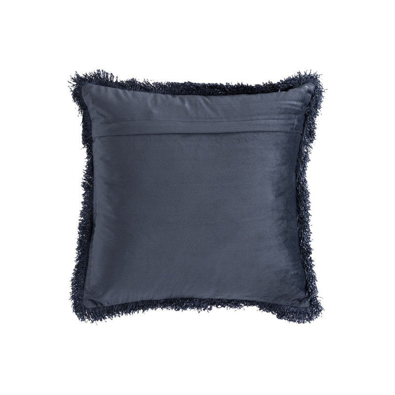 PTMD Nous Sierkussen - 45x3x45 cm - Fluweel - Blauw