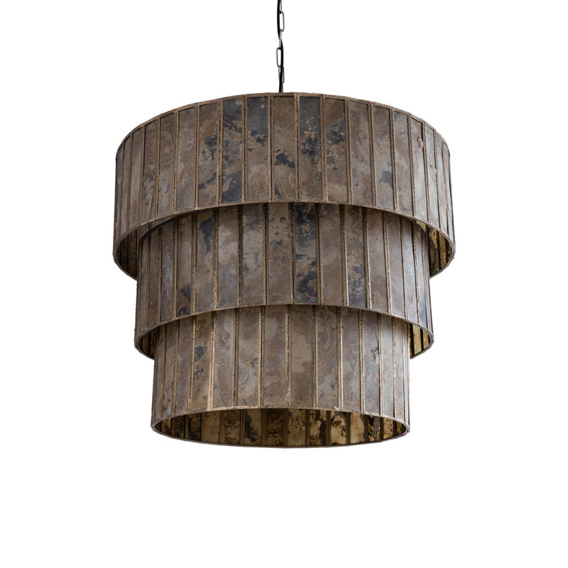 PTMD Levan Hanglamp - 70x70x57 cm - Steen - Messing