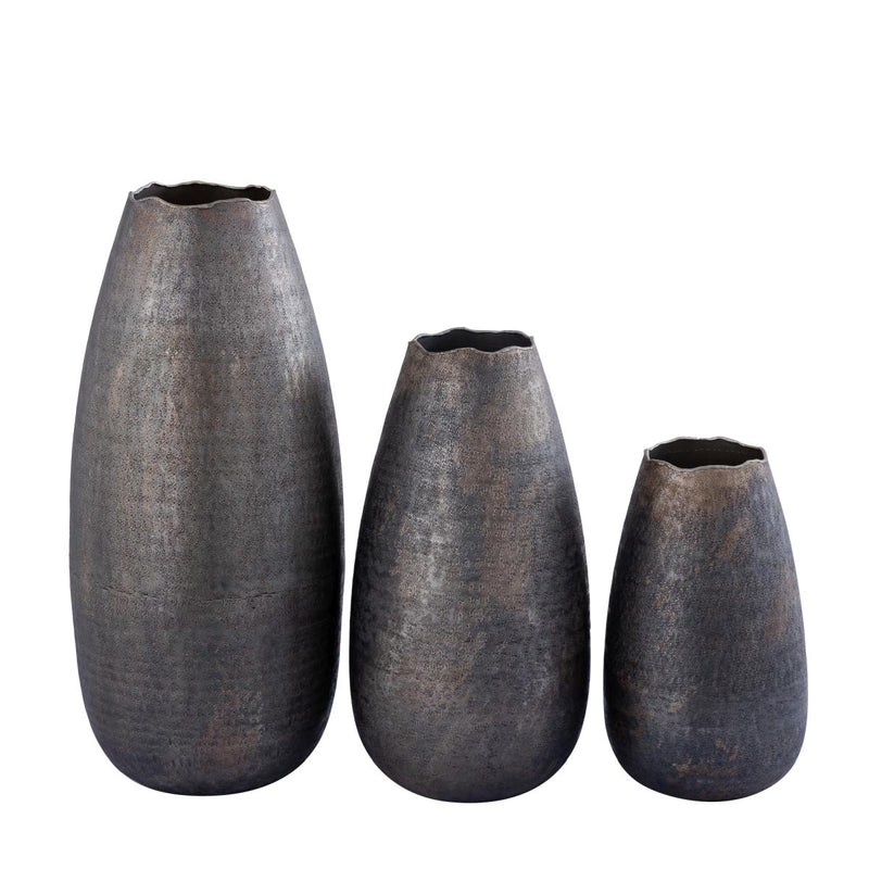 PTMD Semin Bloempot - 17x17x30 cm - Aluminium - Zilver