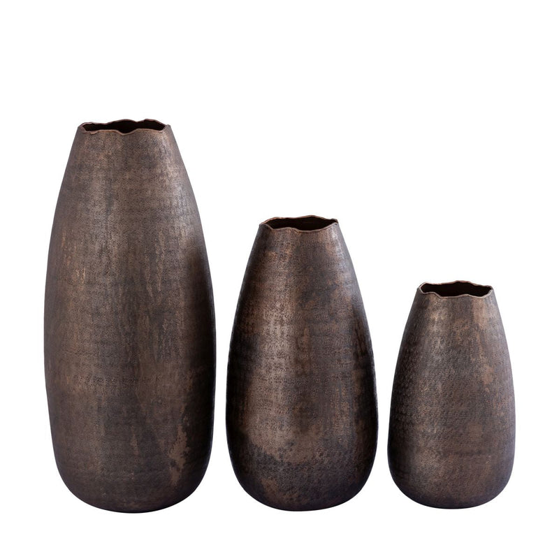 PTMD Semin Bloempot - 21x21x38 cm - Aluminium - Koper