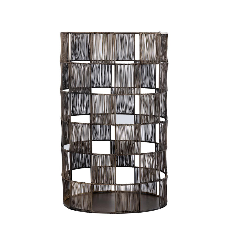 PTMD Stenn Windlicht - 31x23x51 cm - Ijzer - Messing