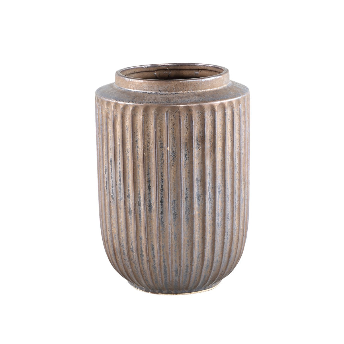PTMD Harris Bloempot - 21x21x30 cm - Keramiek - Bruin