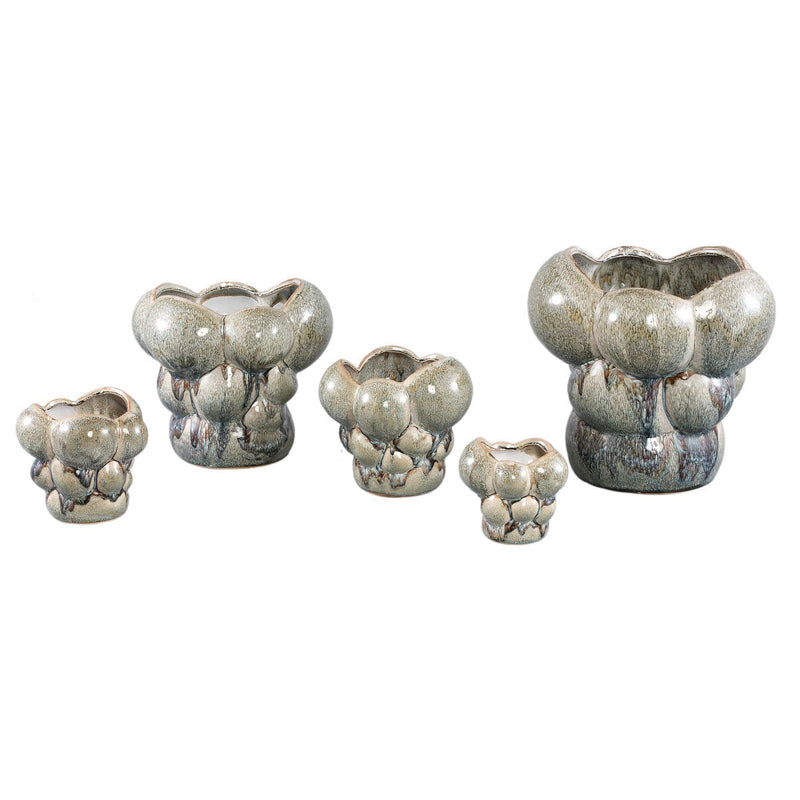 PTMD Jodie Bloempot - 23x23x22 cm - Keramiek - Groen
