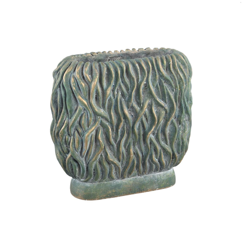 PTMD Brendan Bloempot - 30x15x28 cm - Cement - Groen