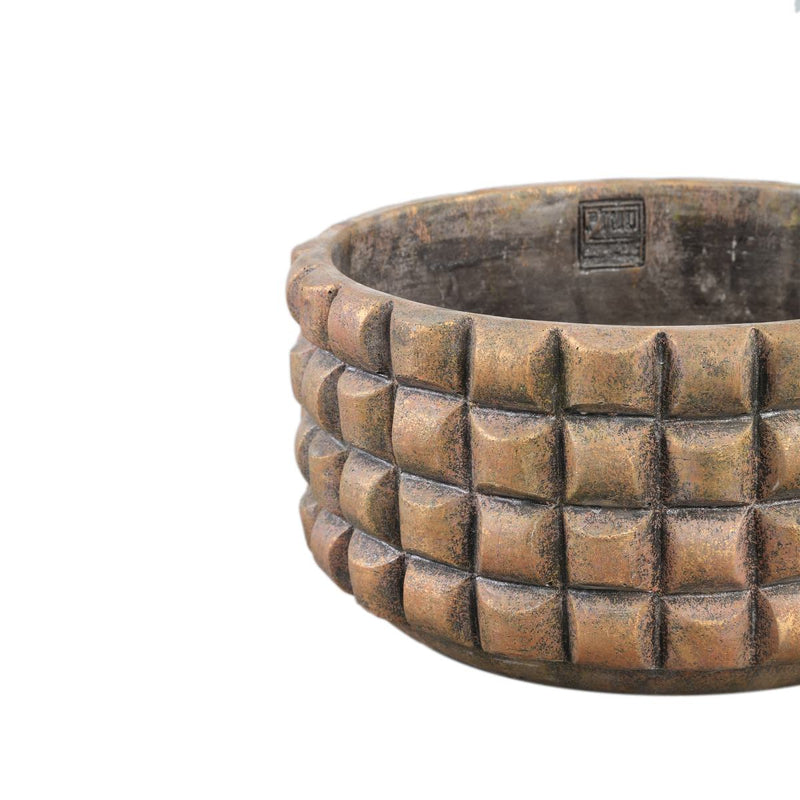 PTMD Wiliam Bloempot - 30x30x15 cm - Cement - Bruin