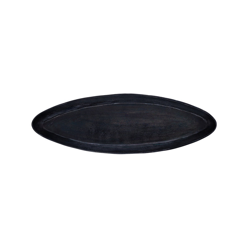 PTMD Yaren Schaal - 88x29x6 cm - Aluminium - Zwart