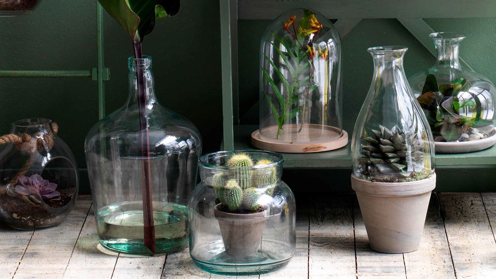 Mica Decorations Hella Stolp - H23 x Ø17 cm - Glas - Set van 2