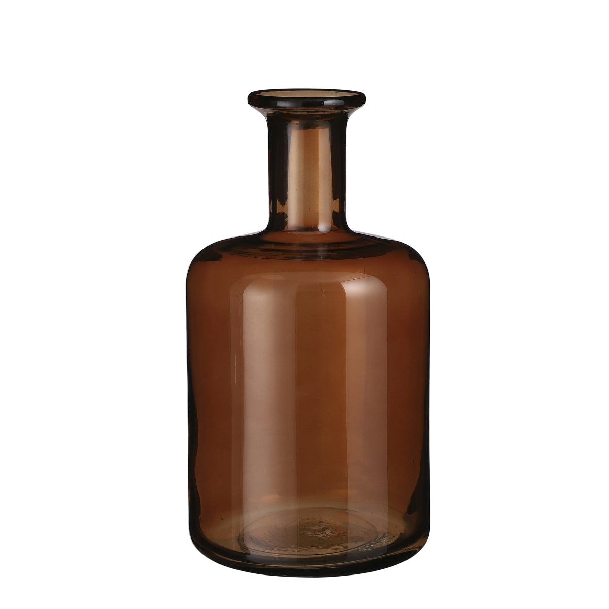 Mica Decorations Regal Vaas - 16x16x30 cm - Glas - Bruin