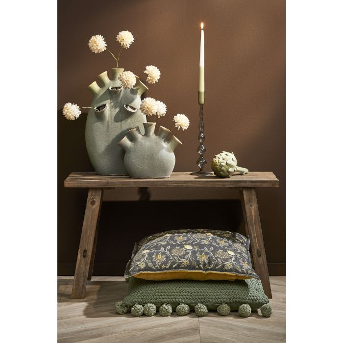 Mica Decorations Saul Tulp Vaas - 25 x 15,5 x 42 cm - Keramiek - Groen