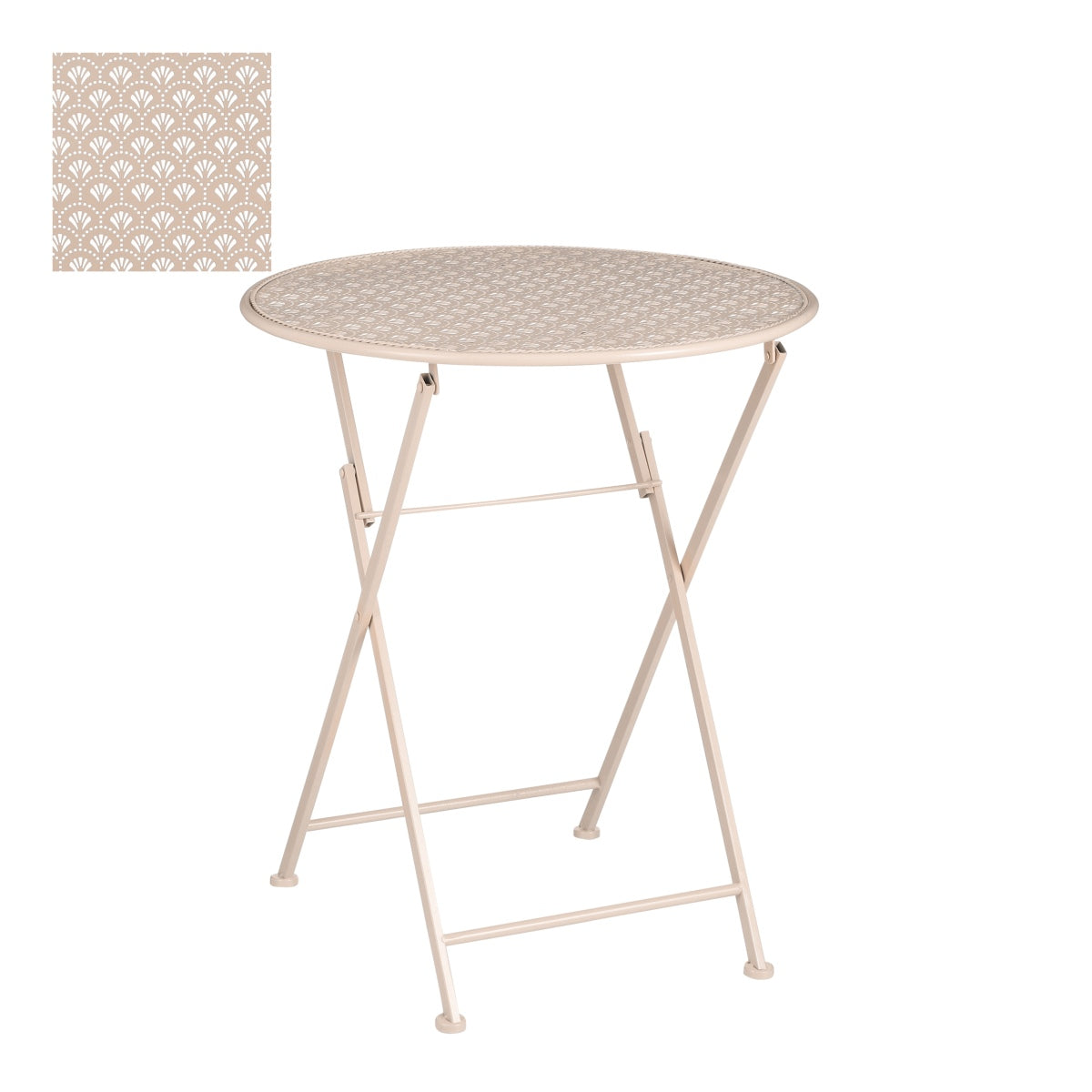 Mica Decorations Yentl Tafel - H70 x Ø60 cm - Ijzer - Roze