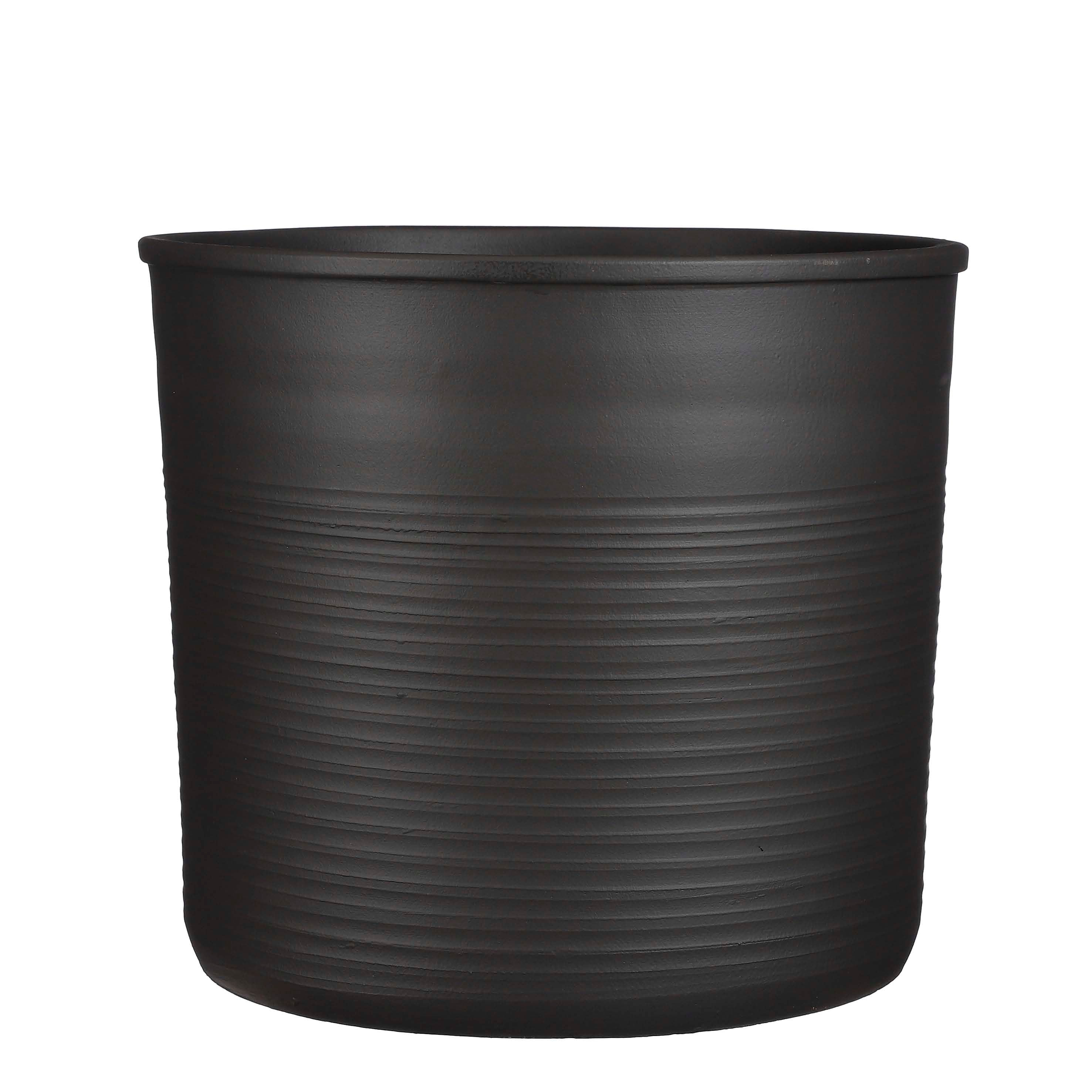 Mica Decorations Momo Ronde Bloempot - H33xØ38 cm - Donkergrijs
