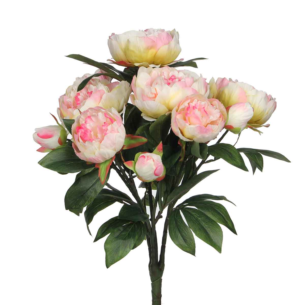 Mica Decorations Pioenrozen Kunstboeket - H55 x Ø40 cm - Lichtroze