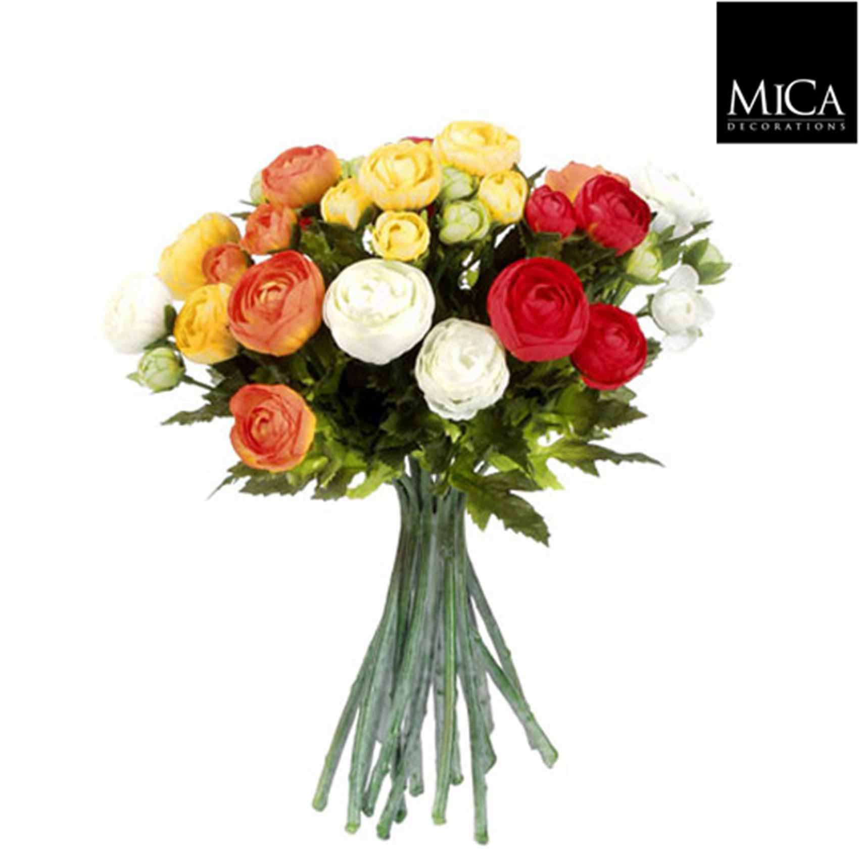 Mica Decorations ranonkel boeket maat in cm: 30 oranje