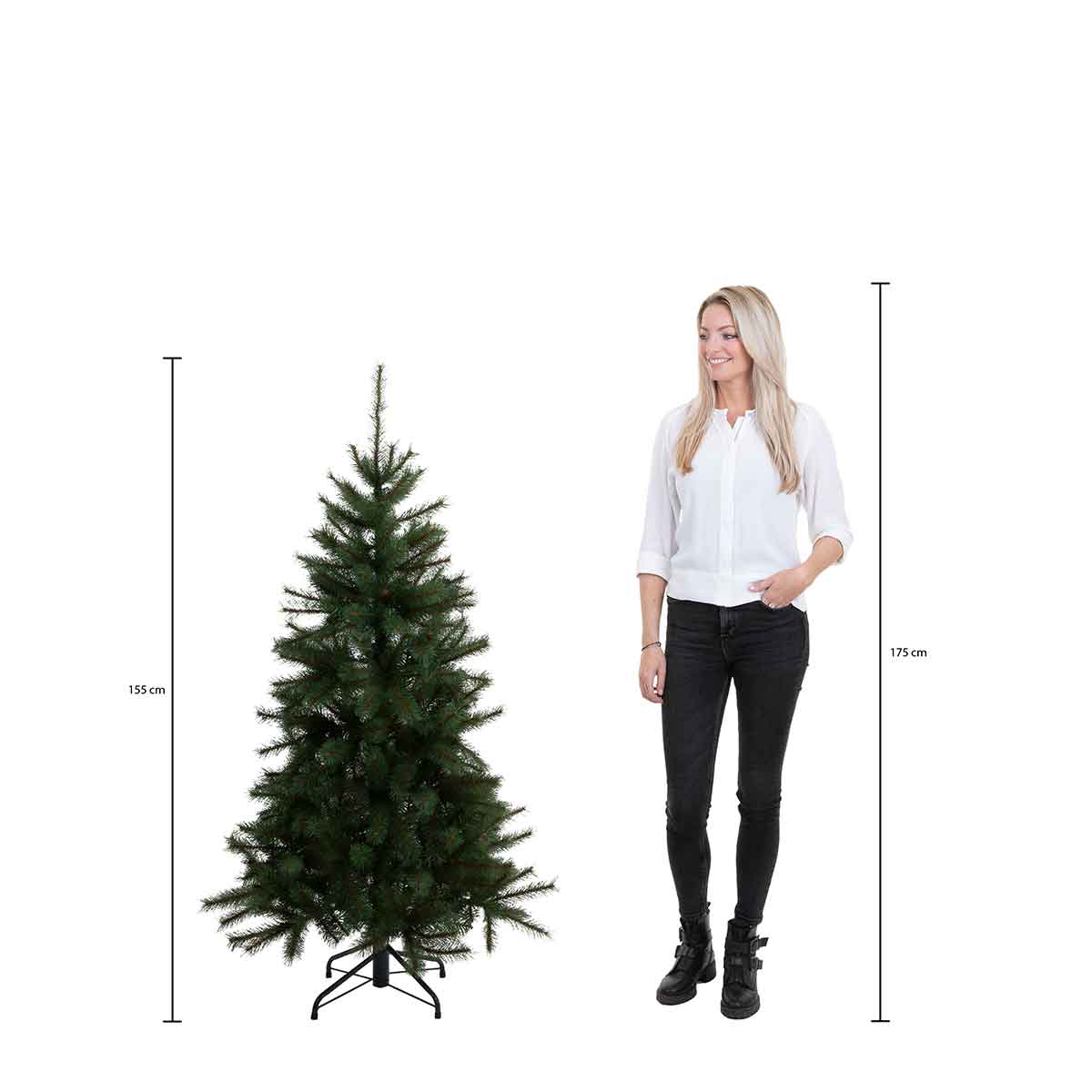 Black Box Scrub Kunstkerstboom - H155 x Ø91 cm - Groen