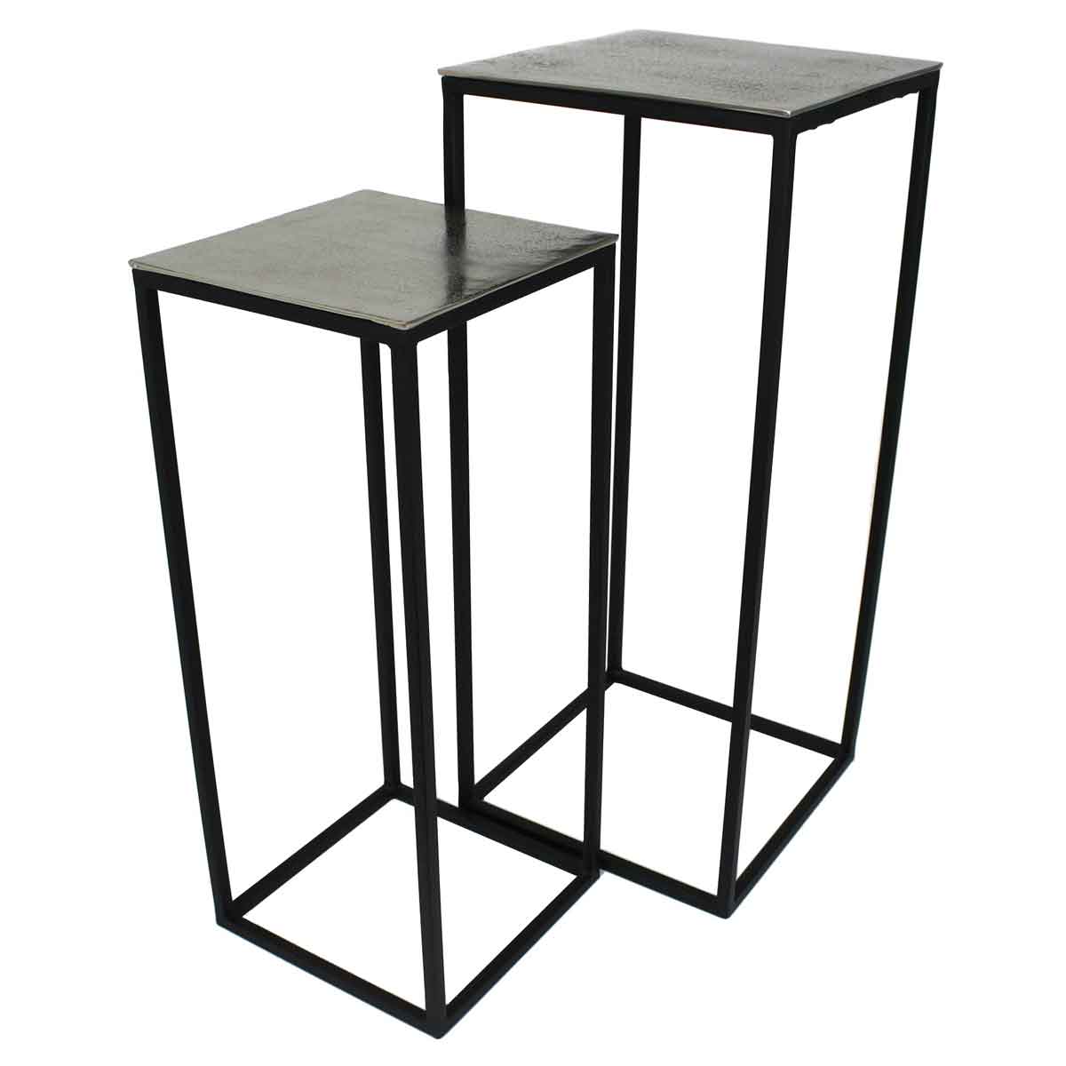 SVJ Home Decorations Mensa Tafelset - 30x30x70 cm - Robuust - Zilver