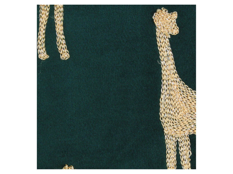 SVJ Home Decorations Giraffe Kussen - 45 x 45 cm - Fluweel - Groen