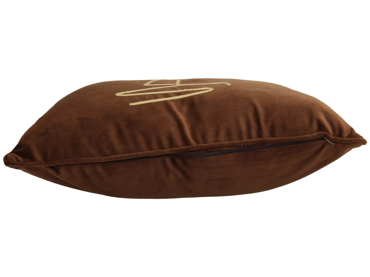 SVJ Home Decorations Masker Kussen - 45 x 45 cm - Fluweel - Bruin
