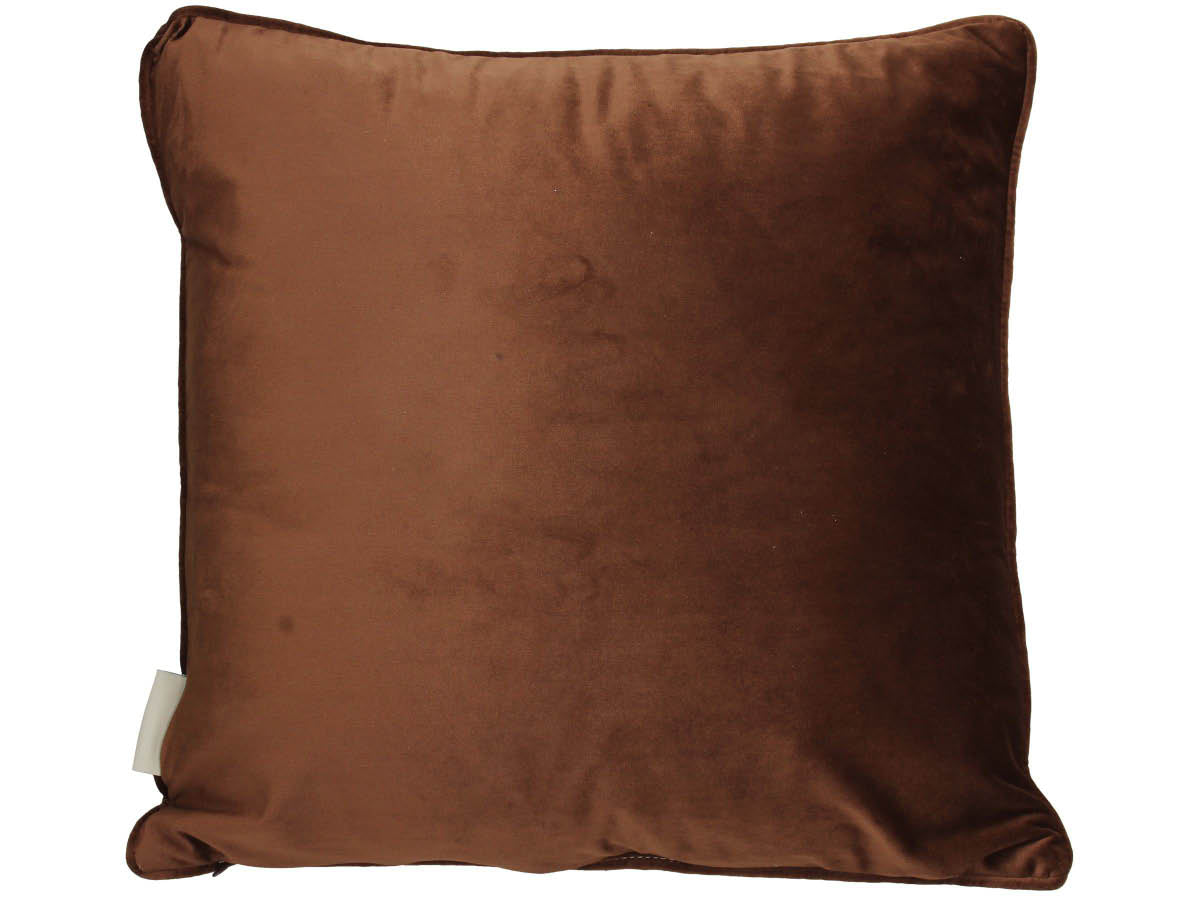 SVJ Home Decorations Masker Kussen - 45 x 45 cm - Fluweel - Bruin