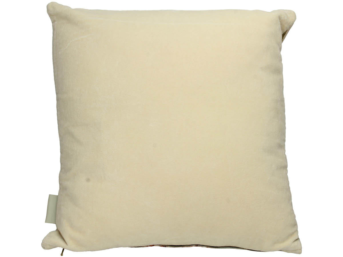 SVJ Droogbloemen Sierkussen - 45x45 cm - Fluweel - Beige