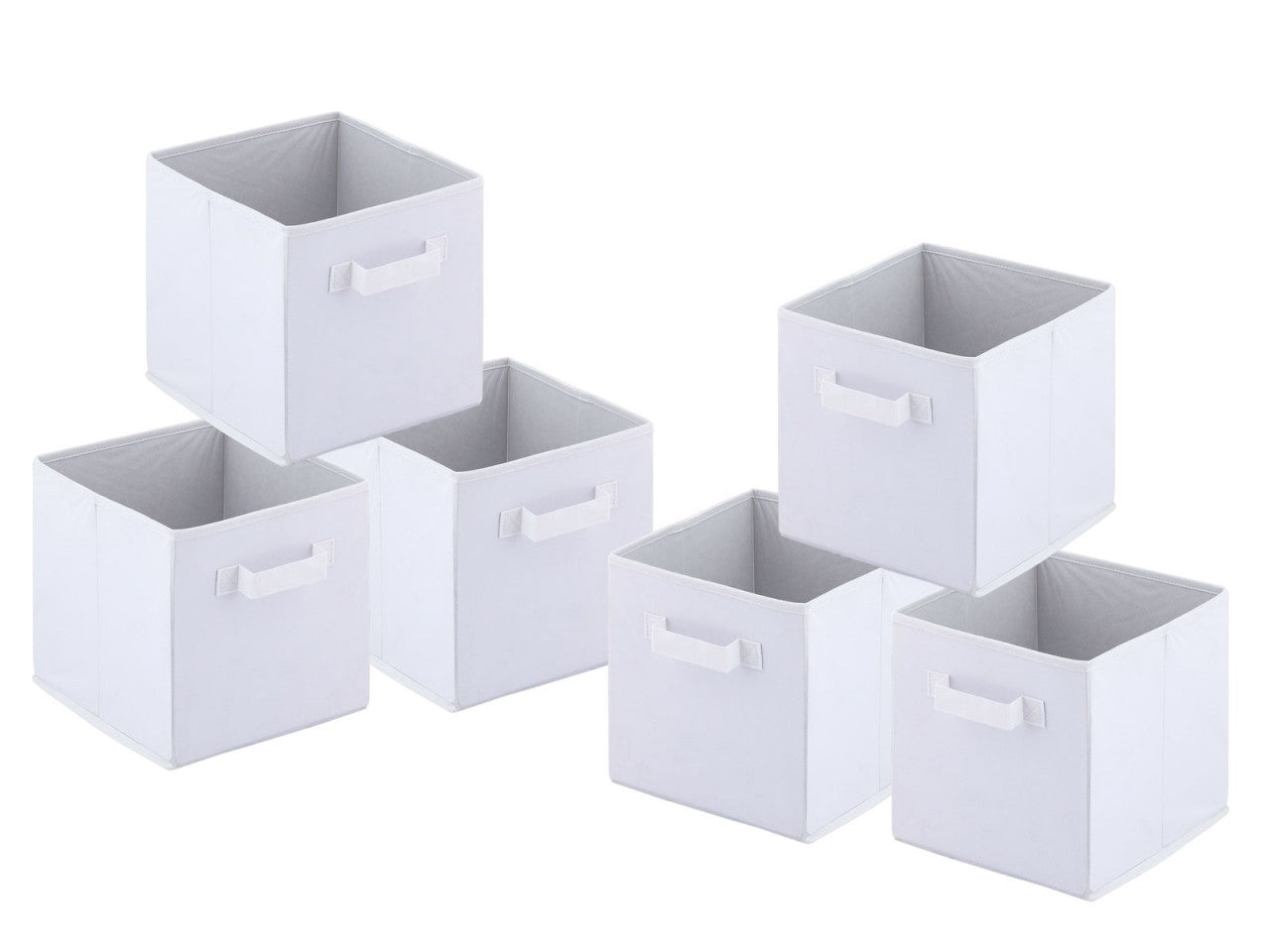 SVJ Opvouwbare Opbergbox Vierkant - 27x28x27 cm - Geel - Set van 6